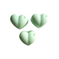 three green bubbly heart soy wax melts