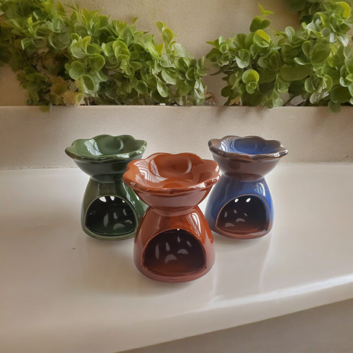 Porcelain Flower Tea Light Warmer