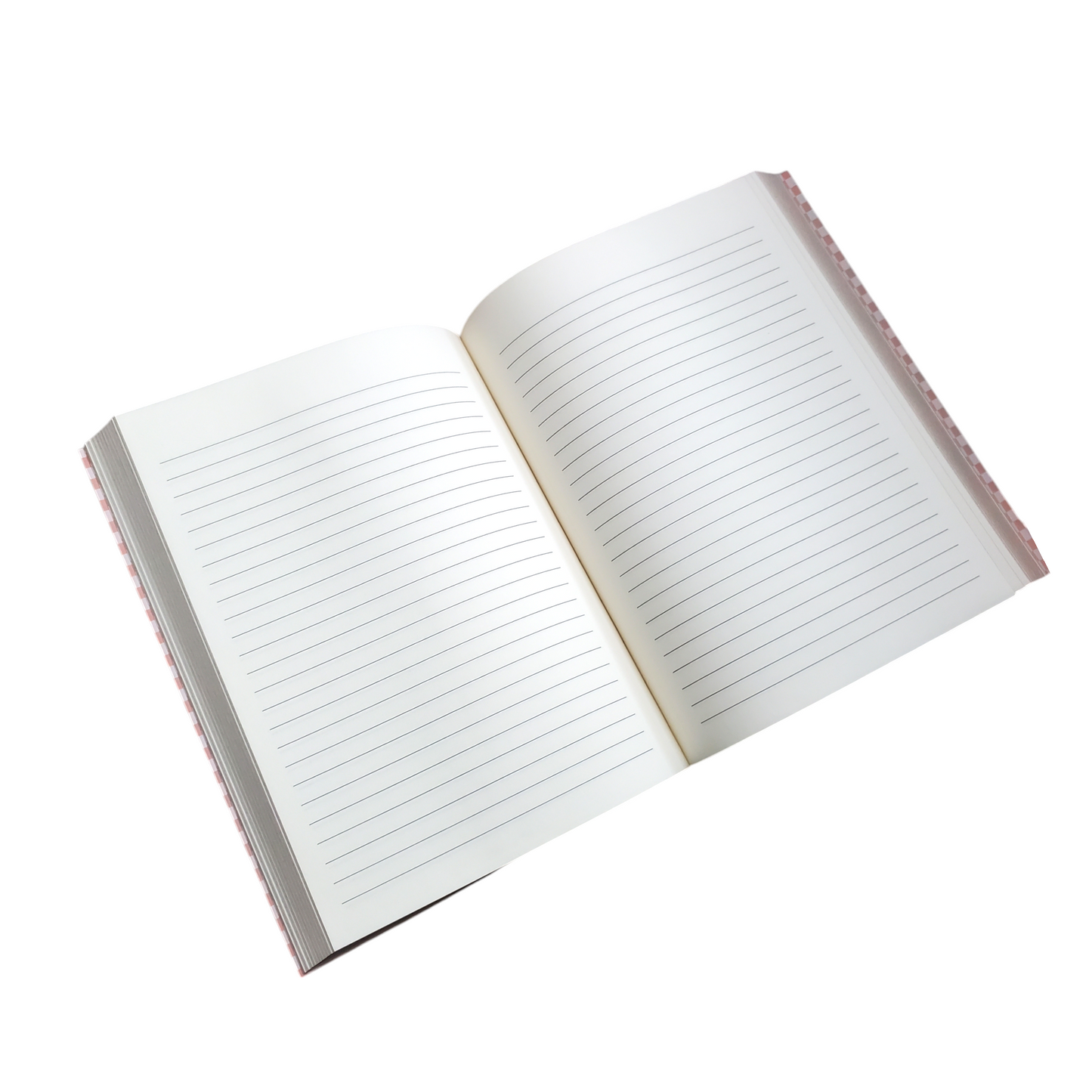 Checkered Pink & Red Hearts Lined Paper NoteBook