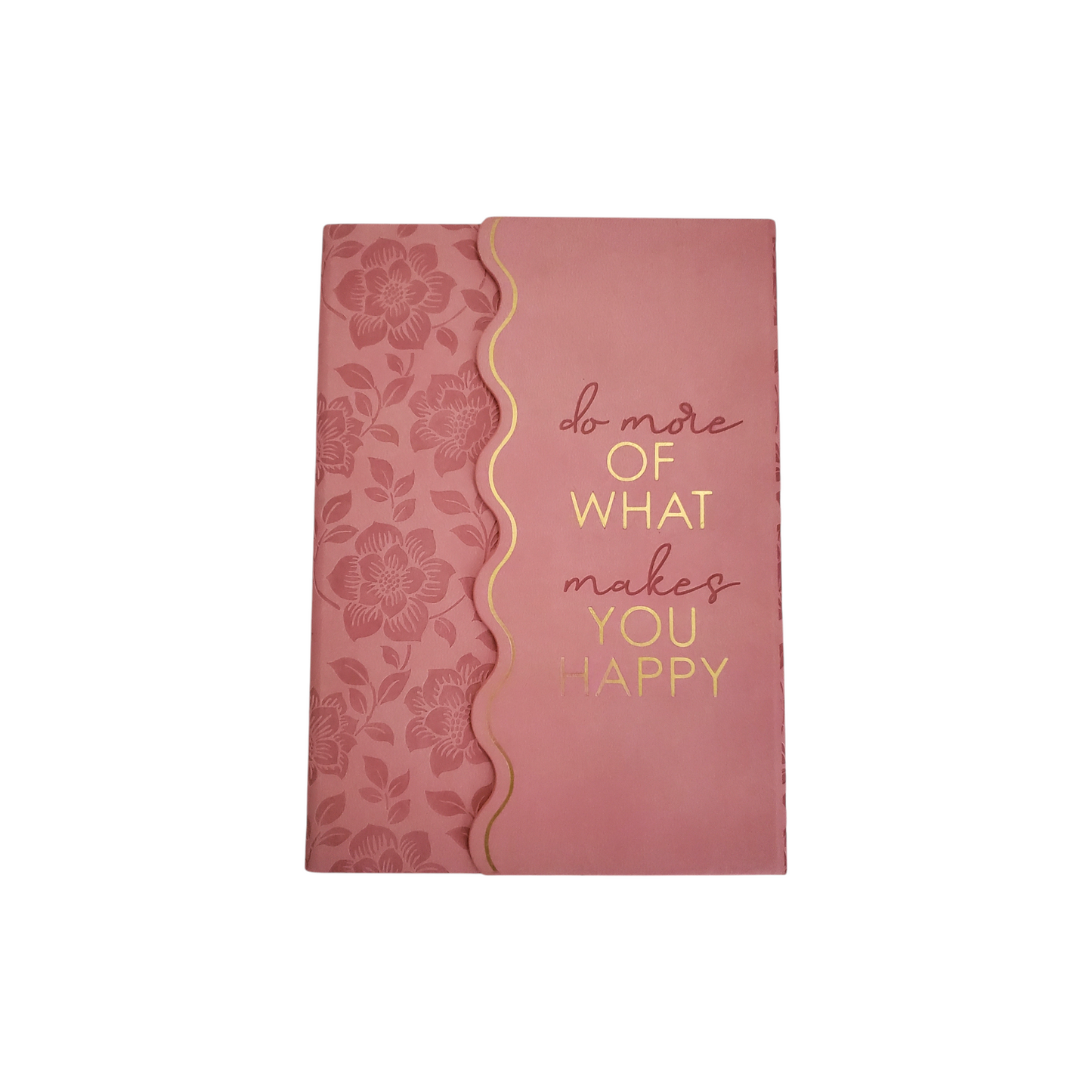 Pink Rose Faux Leather Covered Journal