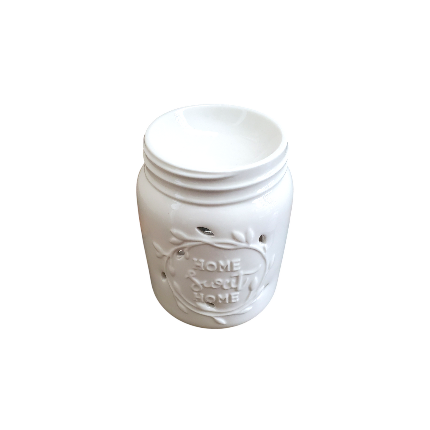 White Home Sweet Home Ceramic Tea Light Warmer