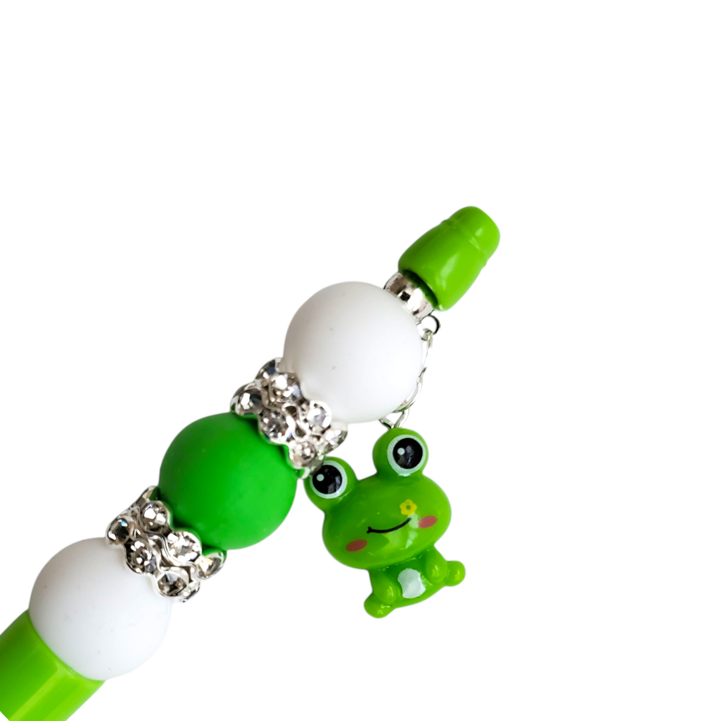 Green Frog Beaded Pen