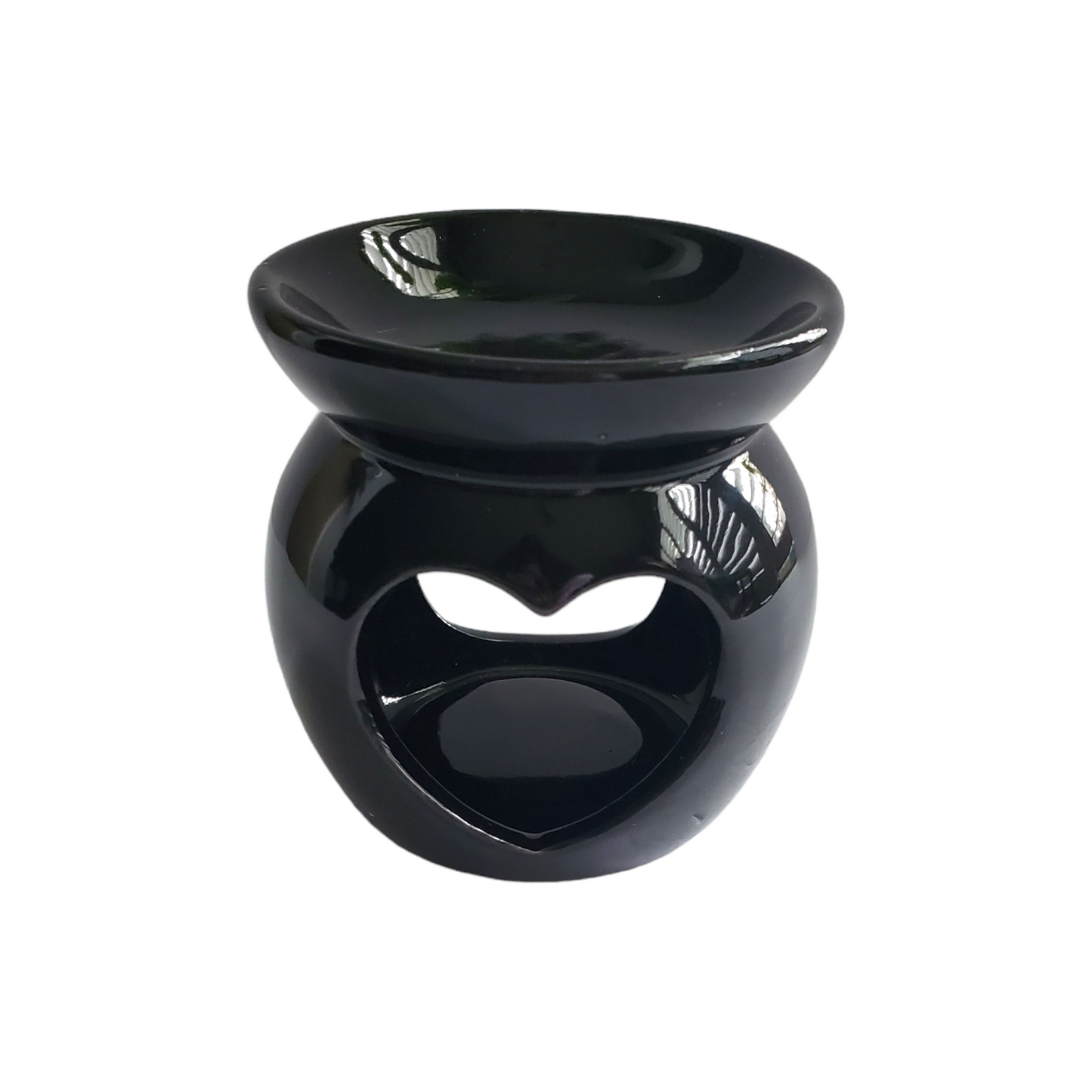 Black Ceramic Heart Tea Light Warmer
