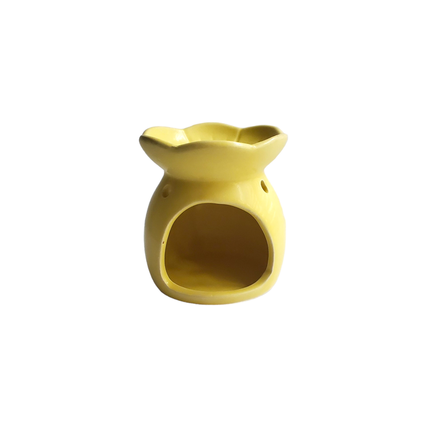 Yellow Ceramic Flower & Bee Tea Light Warmer
