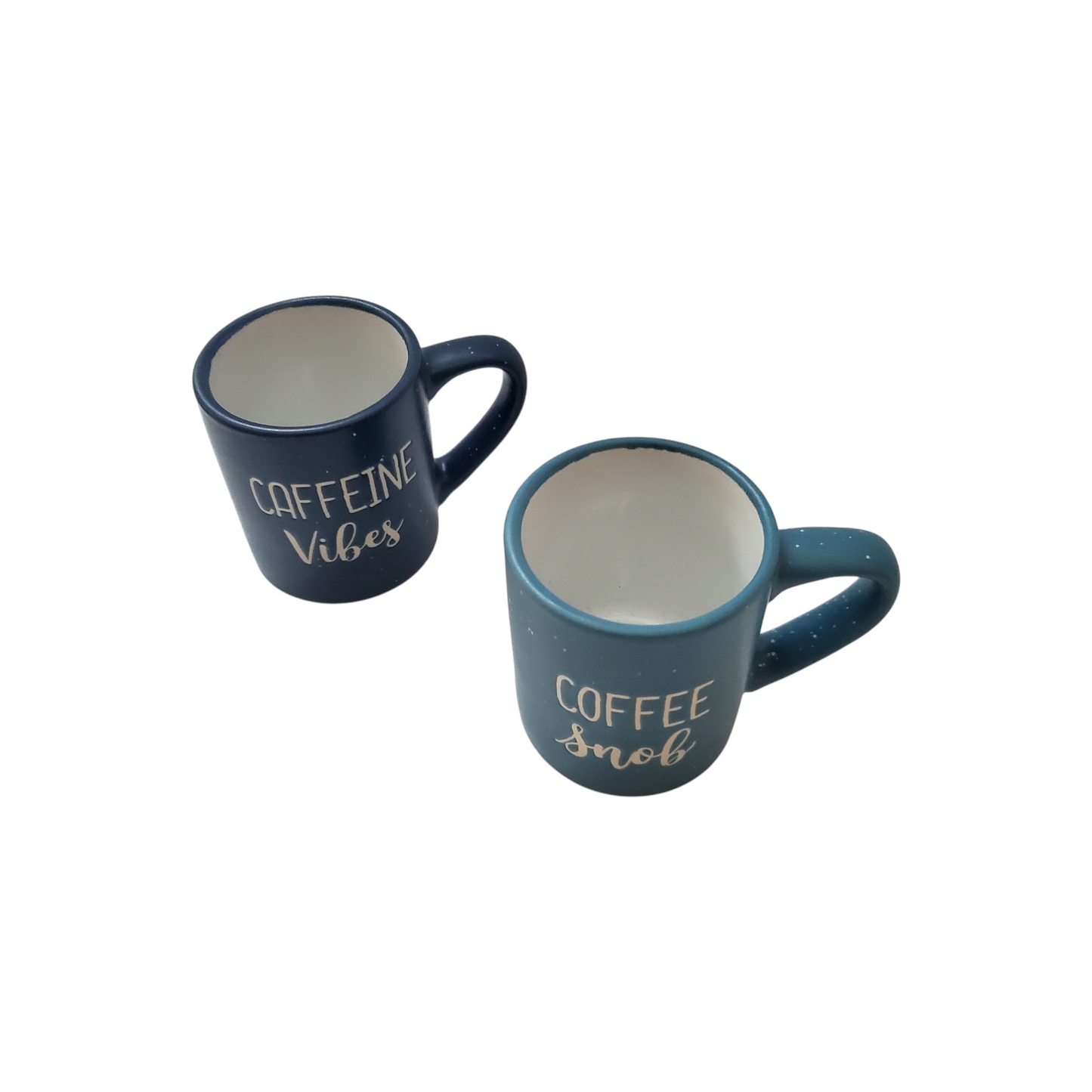 Blue Speckled Expresso Cups