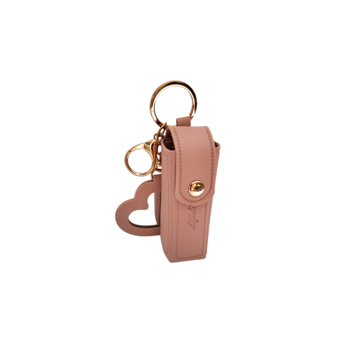Mini Lipstick Holder Keychain with Heart Mirror (3 Options Available)