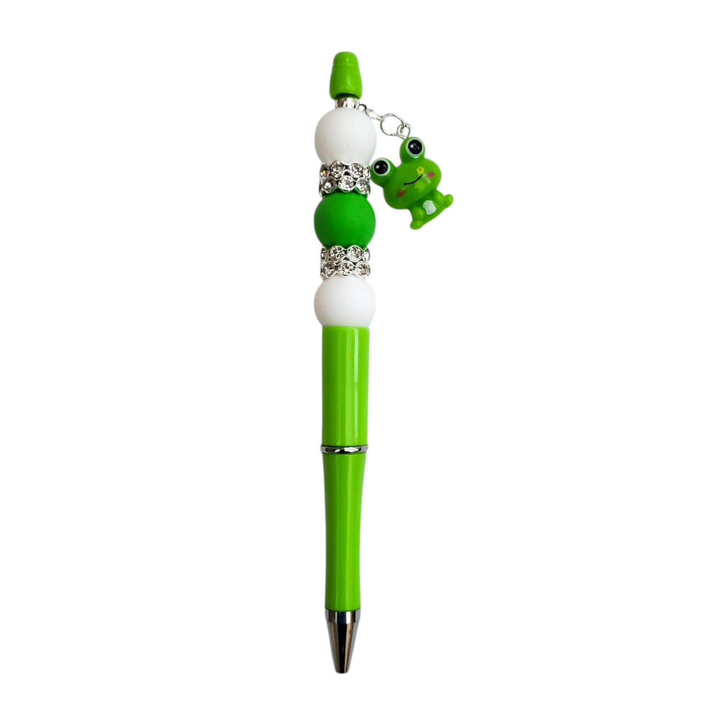 Green Frog Beaded Pen