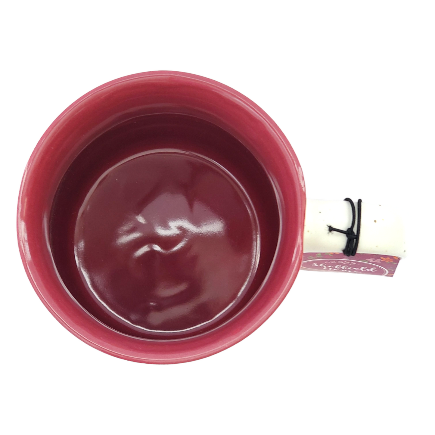 Speckled White and Mauve "Love" Coffee Mug