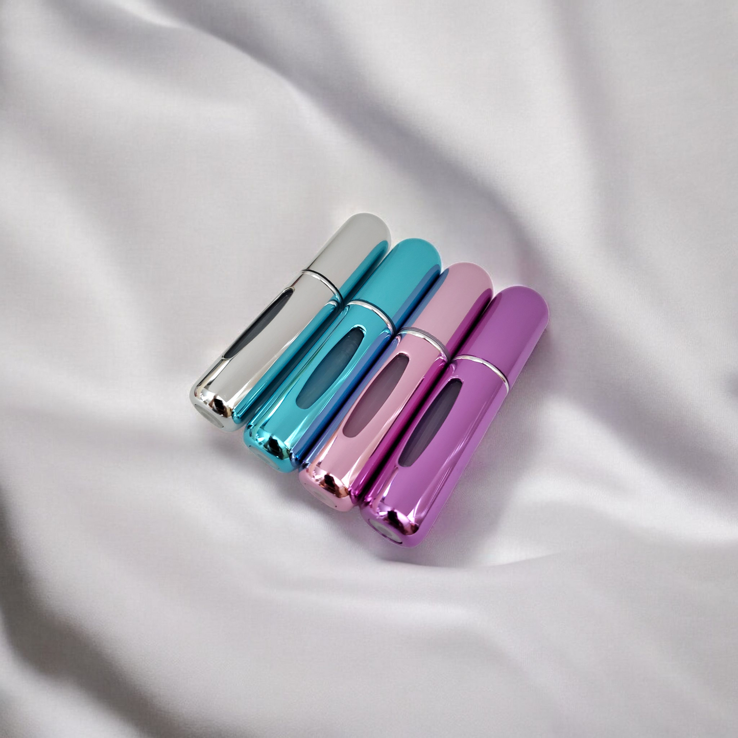 Chrome Mini Travel Portable Refillable Perfume Spray Bottle