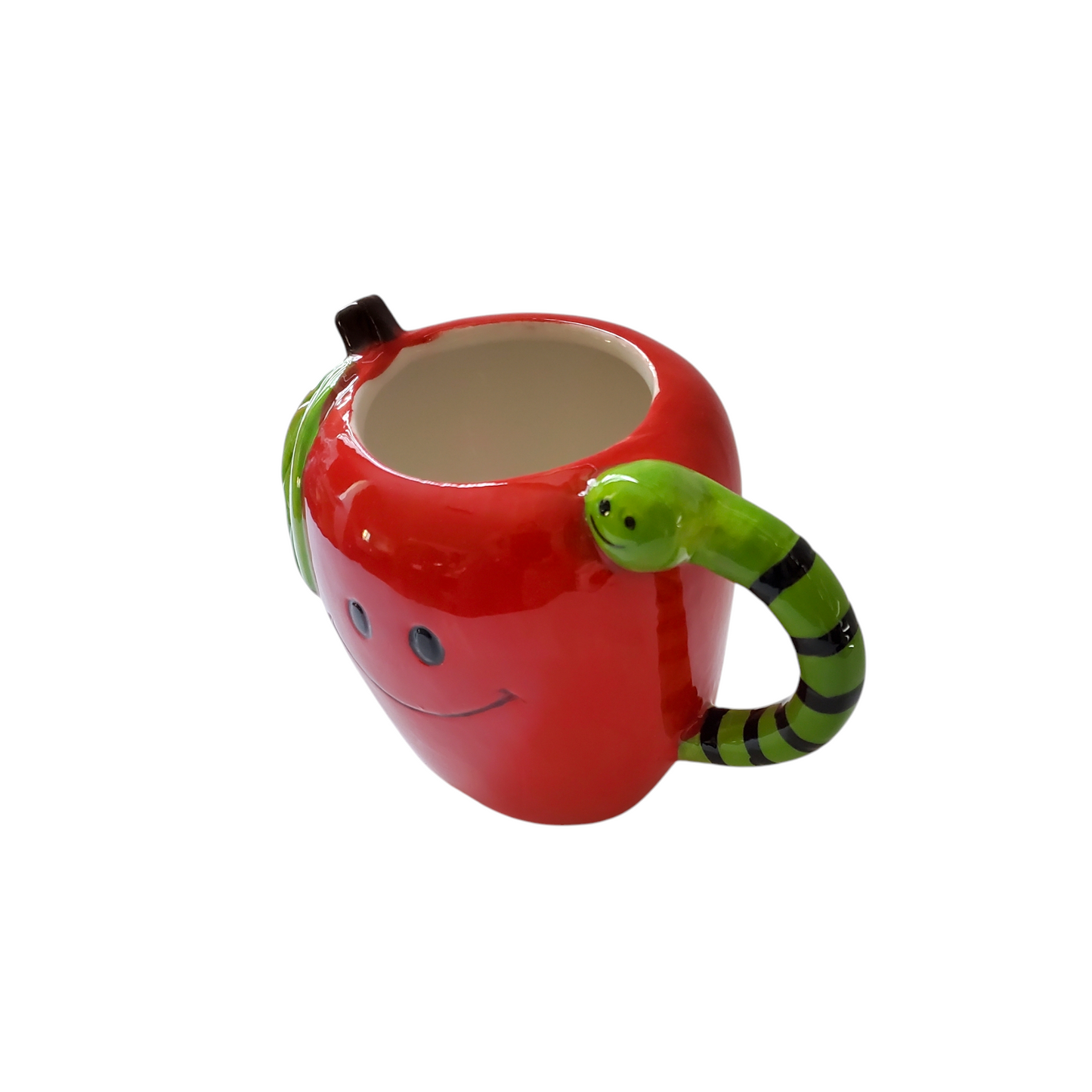 Red Apple & Worm Mug / Note Pad / Beaded Pen / Gift Set