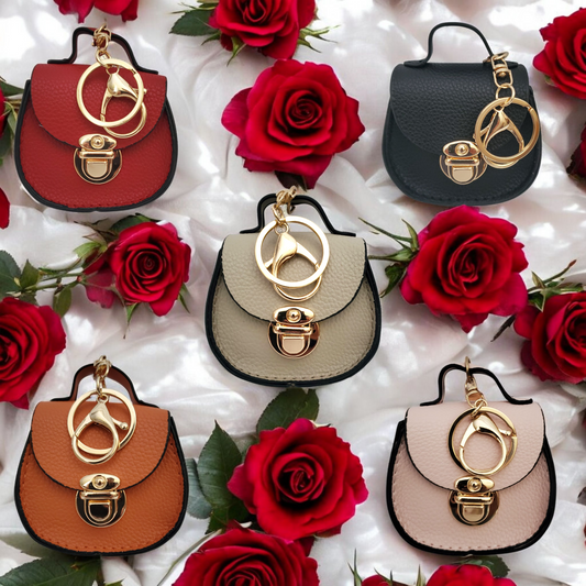 Mini Saddle Bag Keychains( 5 Color Options Available )