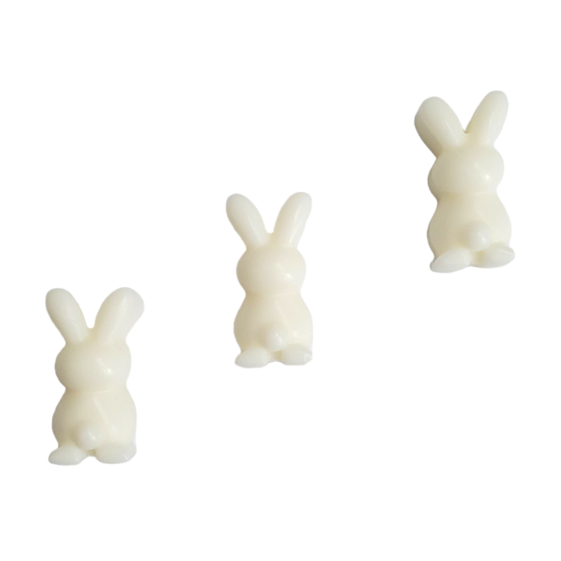 3 white bunny soy wax melts
