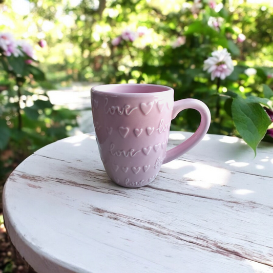 Pink Hearts with Love Mug