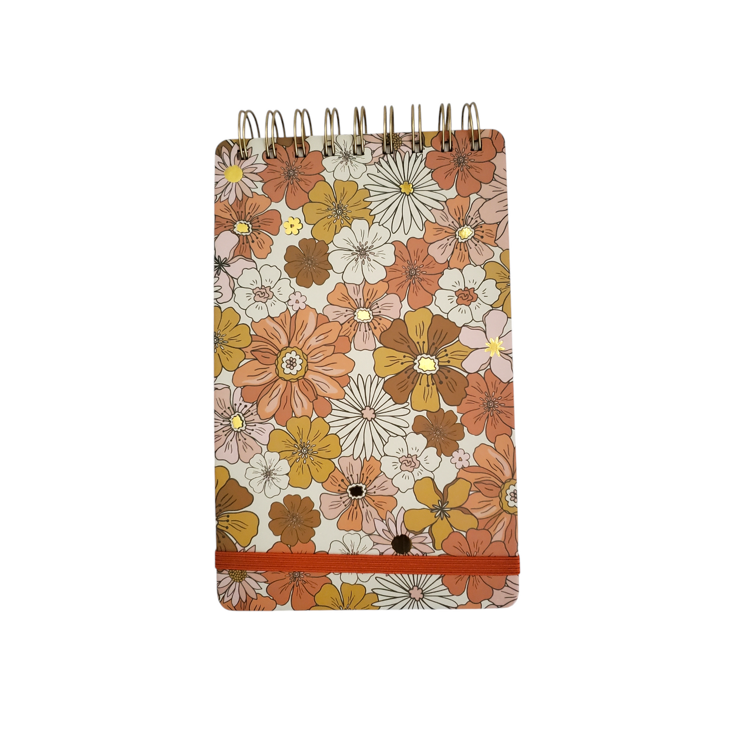 Boho Flower Hard Cover Spiral Note Pad