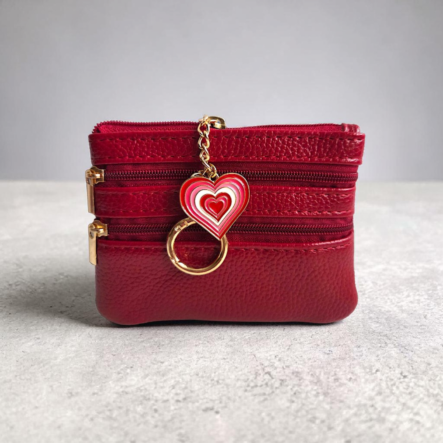 Coin Purse Keychain with Charms