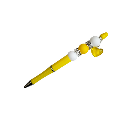 Beaded Pen with Heart Charm