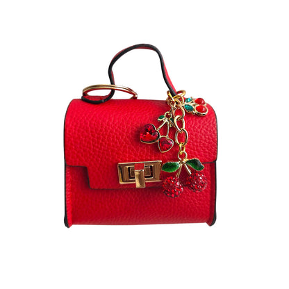 Sophisticated Mini Handbag Keychain with Charms