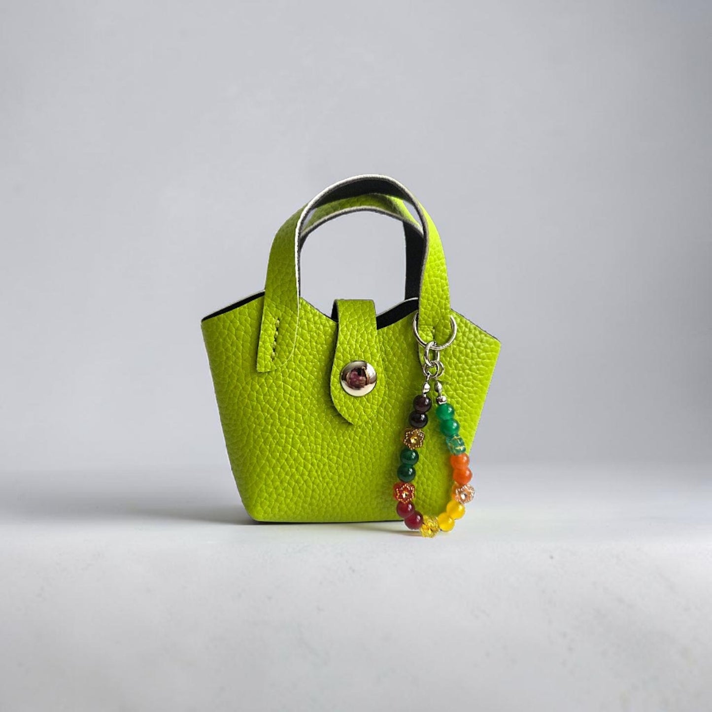 Mini Tote Bag Keychain with Charms
