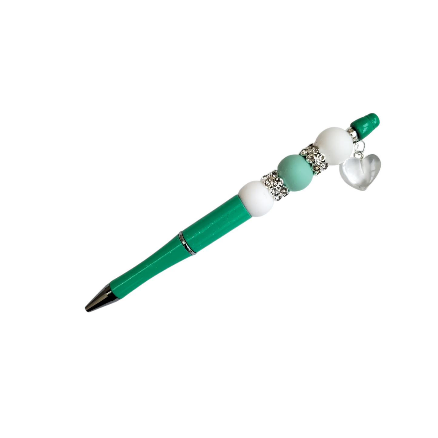 Beaded Pen with Heart Charm