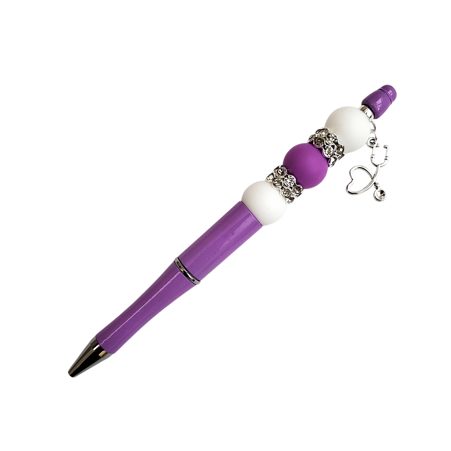 Beaded Stethoscope Charm Pen