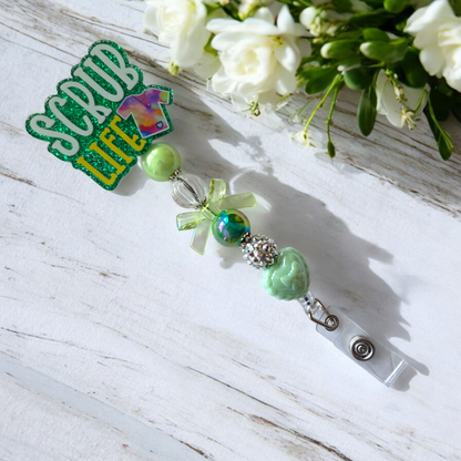 Nursing Badge Reel with Acrylic Beads