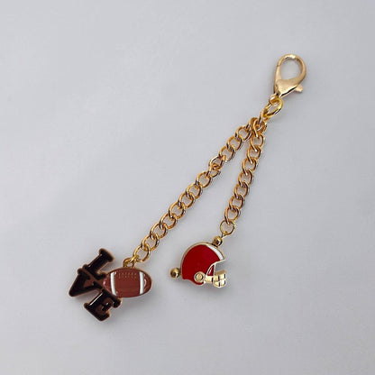 I Love Football Bag Charms / Keychain