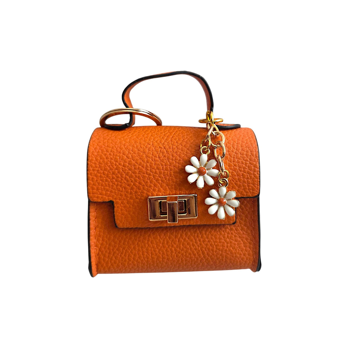 Sophisticated Mini Handbag Keychain with Charms