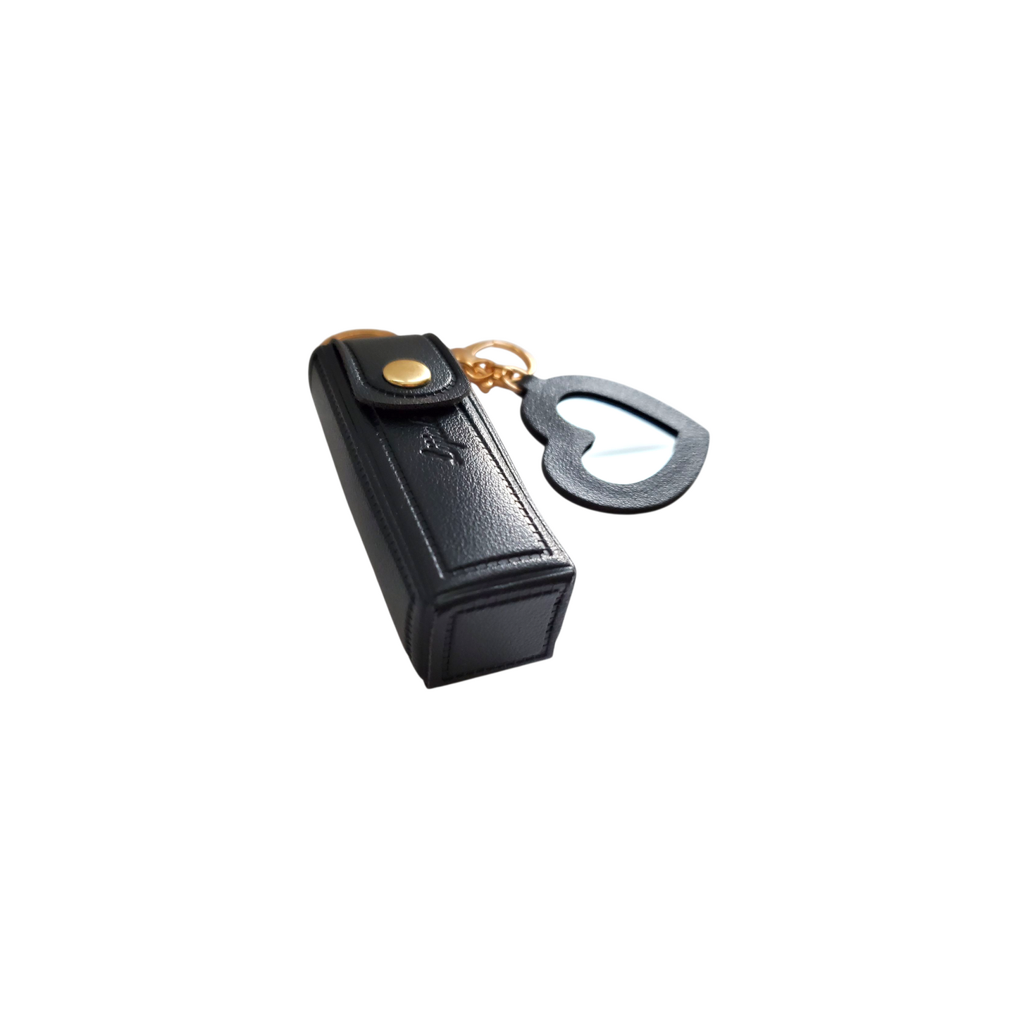 Mini Lipstick Holder Keychain with Heart Mirror (3 Options Available)