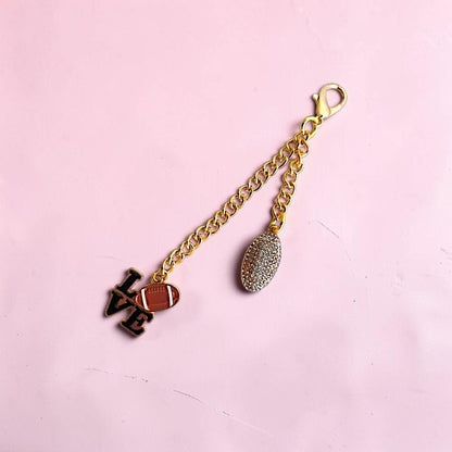 I Love Football Bag Charms / Keychain
