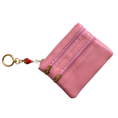 Coin Purse Keychain with Charms