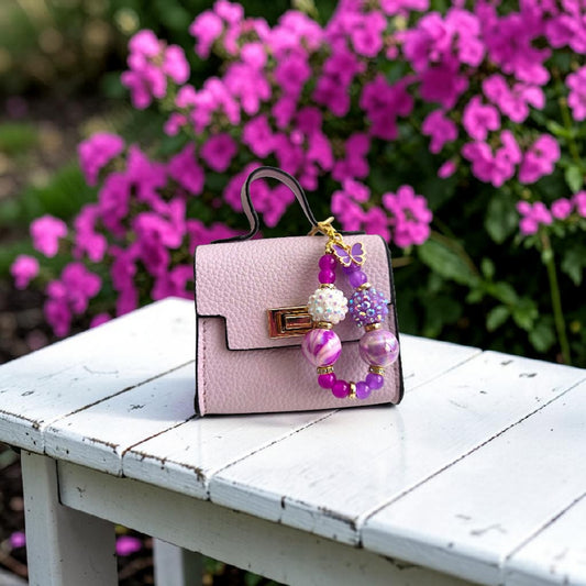 Mini Handbag Keychain with Mini Bag Charms