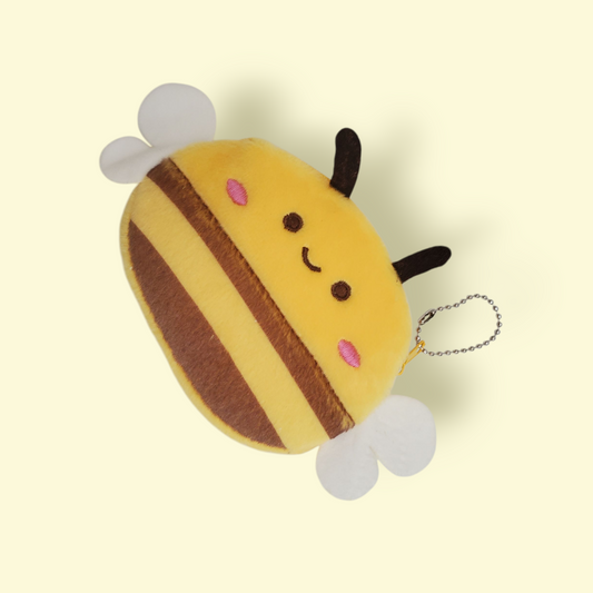 Honey Bee Coin Purse Keychain