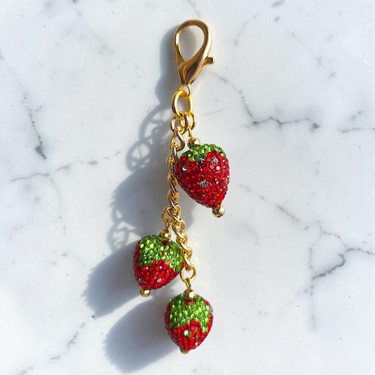 Strawberry Bag Charms