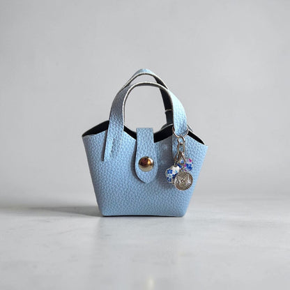 Mini Tote Bag Keychain with Charms