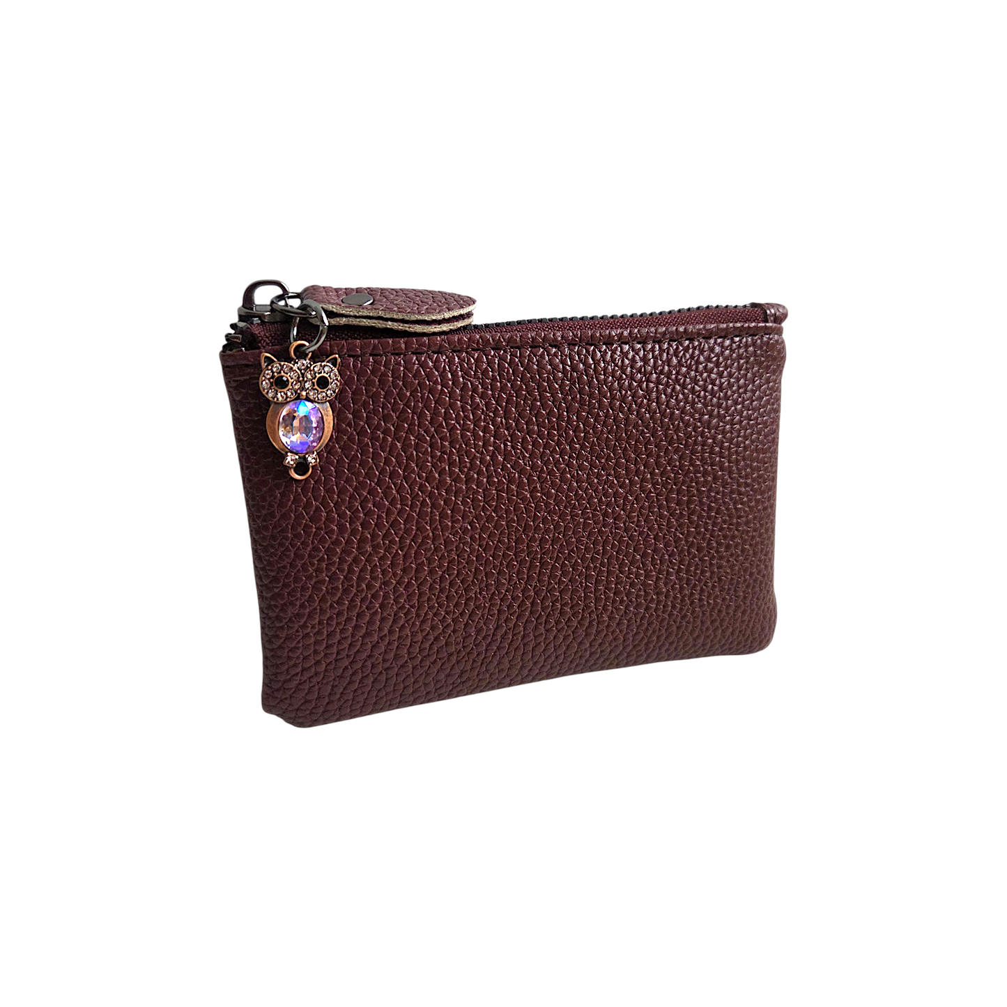 Coin Purse Keychain with Owl Charms
