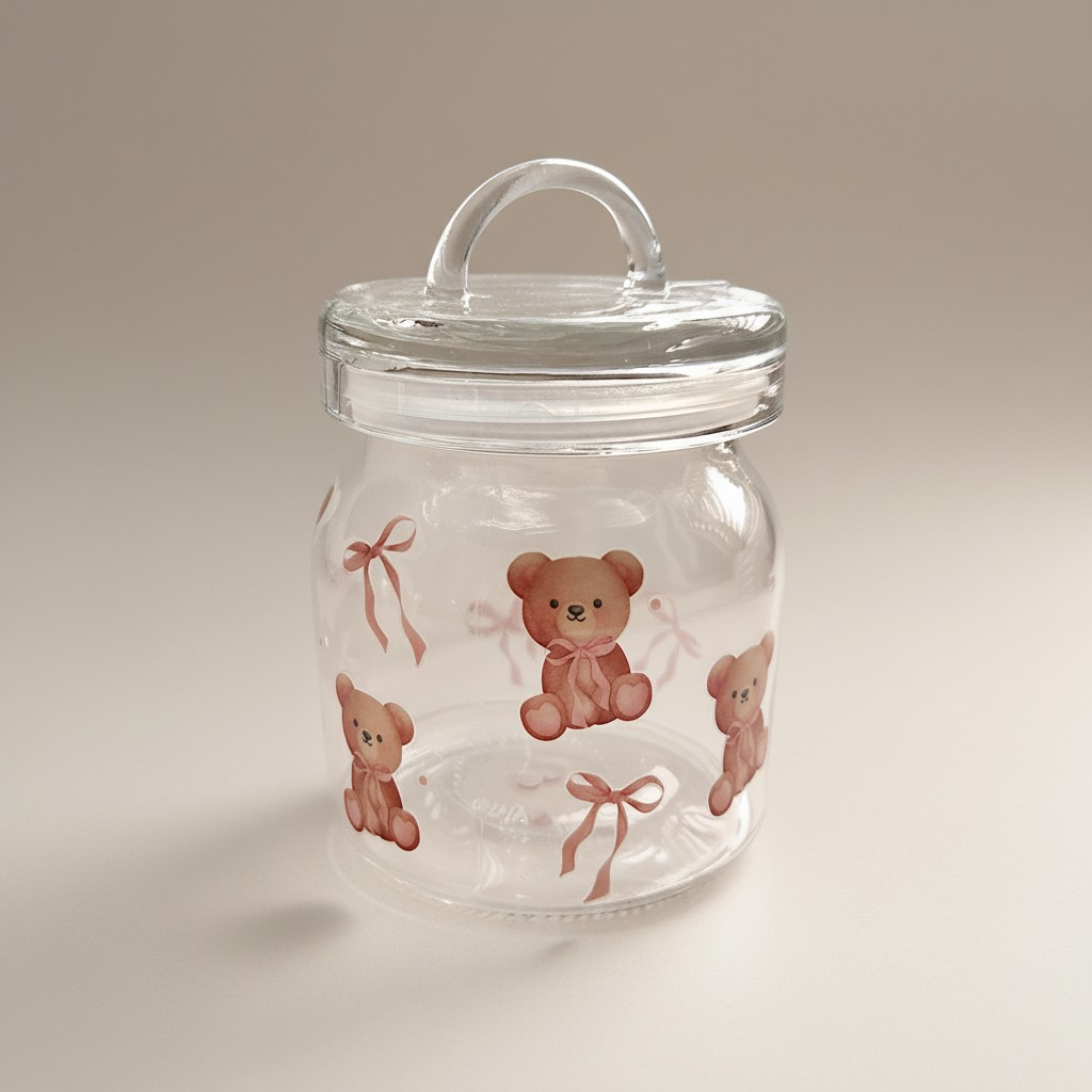 Glass Jar with Lid / Canister/ Storage Container