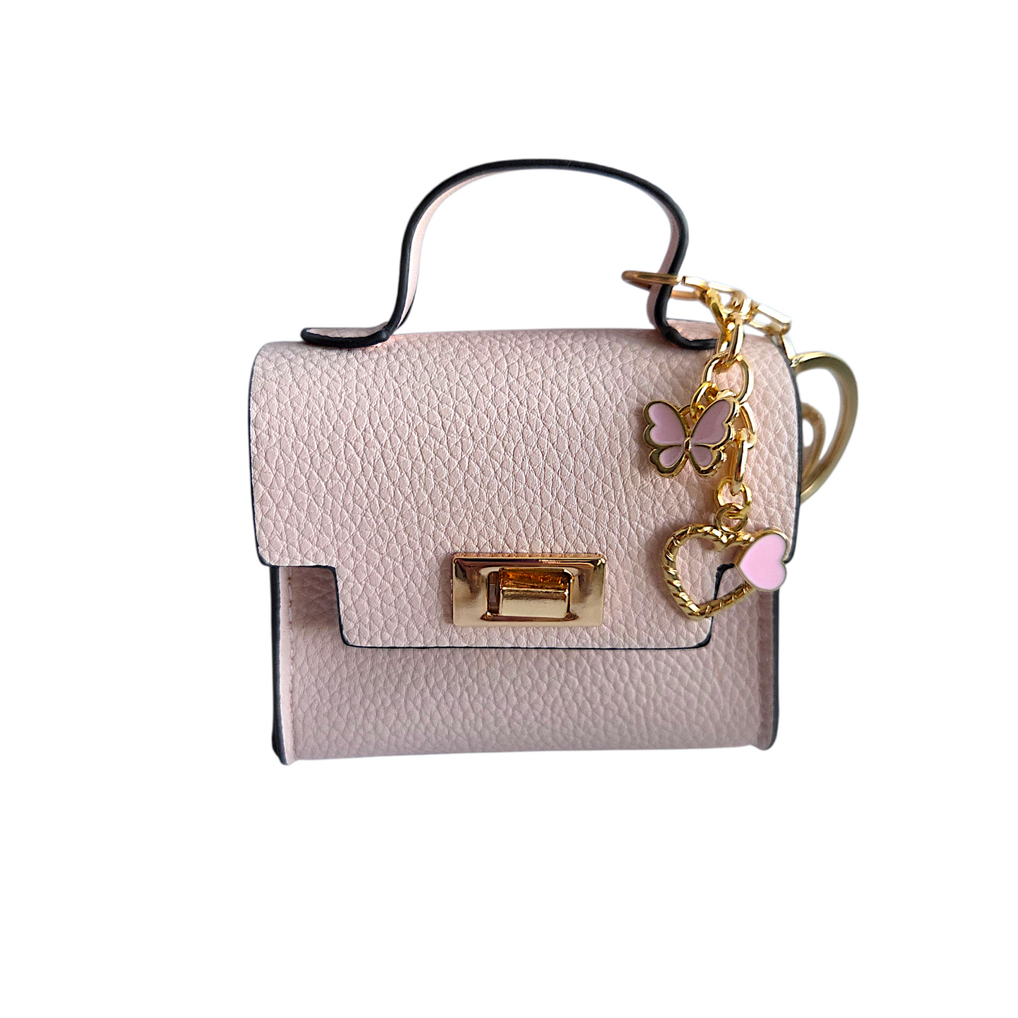 Sophisticated Mini Handbag Keychain with Charms
