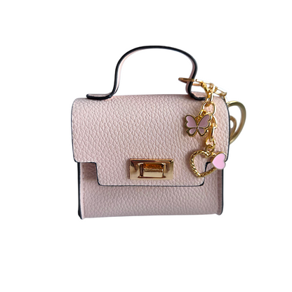 Sophisticated Mini Handbag Keychain with Charms