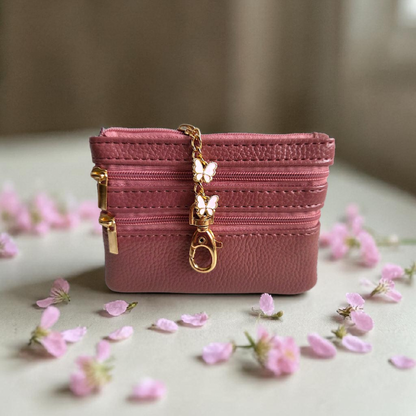 Coin Purse Keychain with Charms