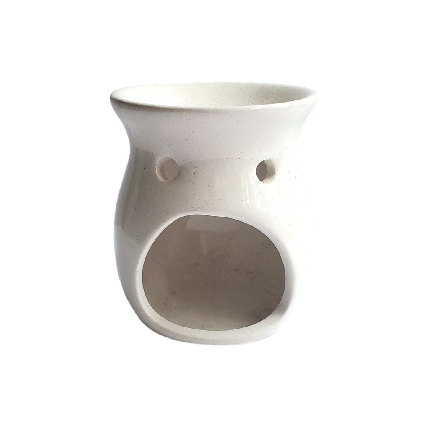 White Speckled Ceramic Tea Light Warmer