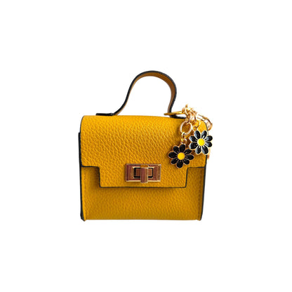 Sophisticated Mini Handbag Keychain with Charms