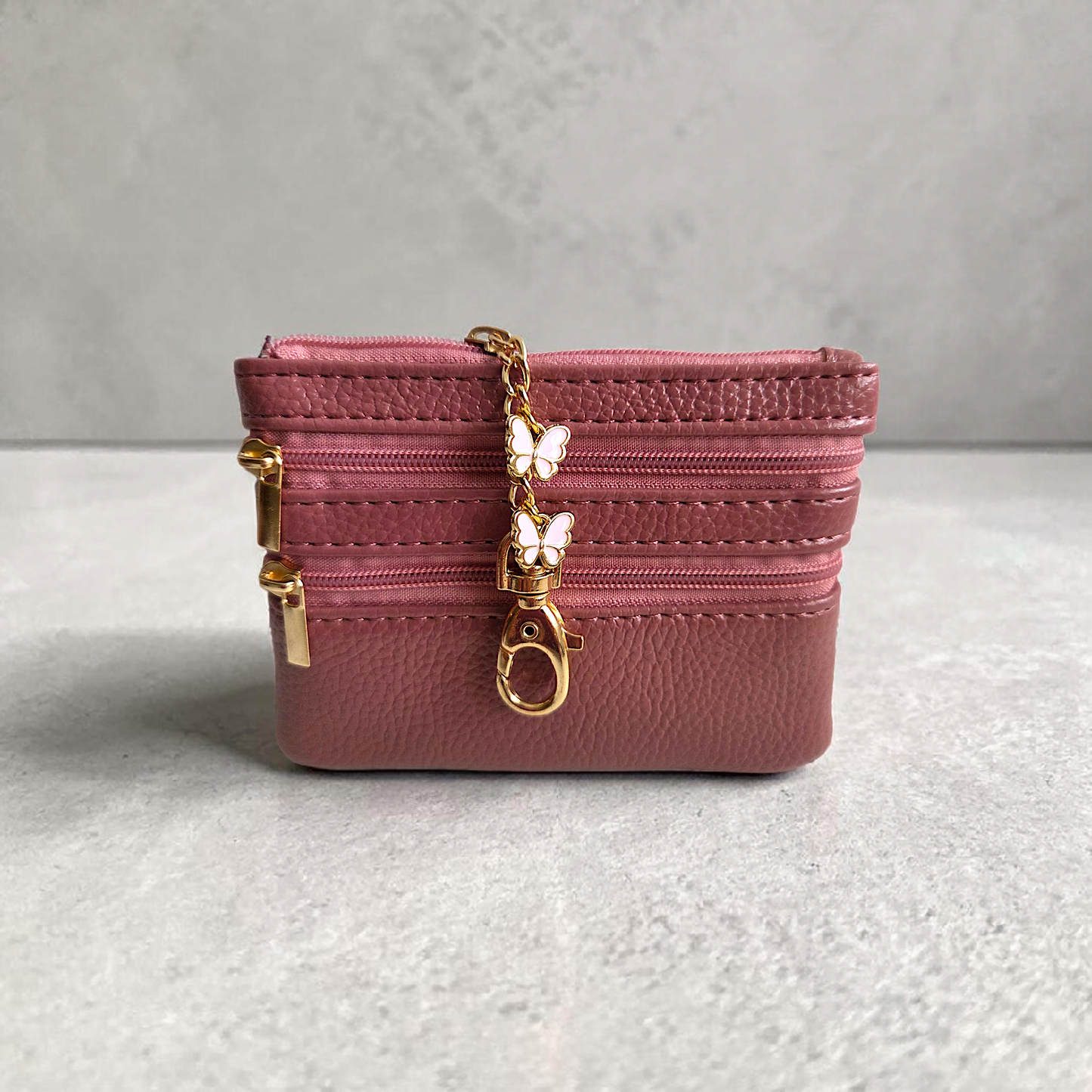 Coin Purse Keychain with Charms