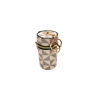 Cylinder Geometric Patten  Mini Bag Keychain ( 4 Color Options Available )