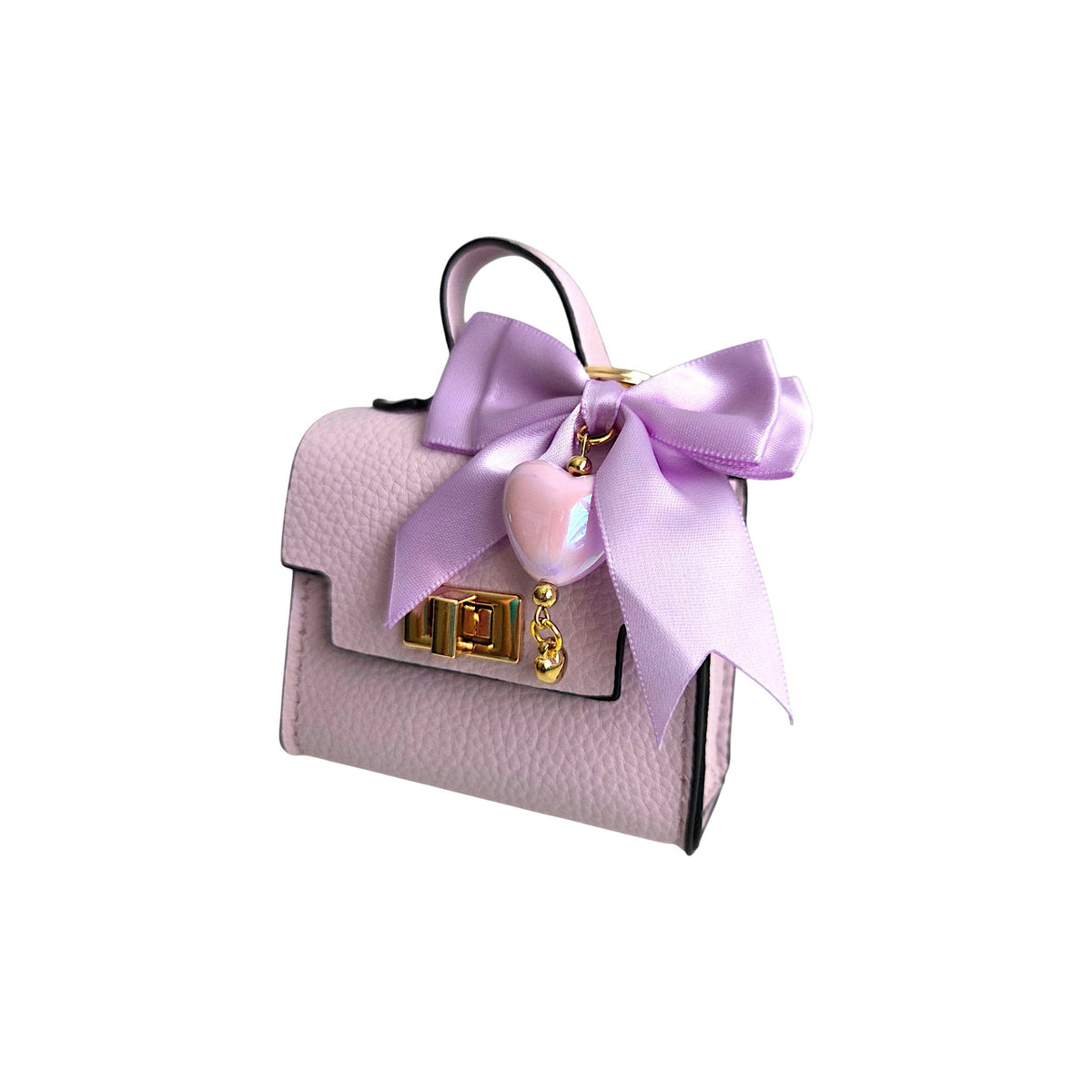 Sophisticated Mini Handbag Keychain with Charms
