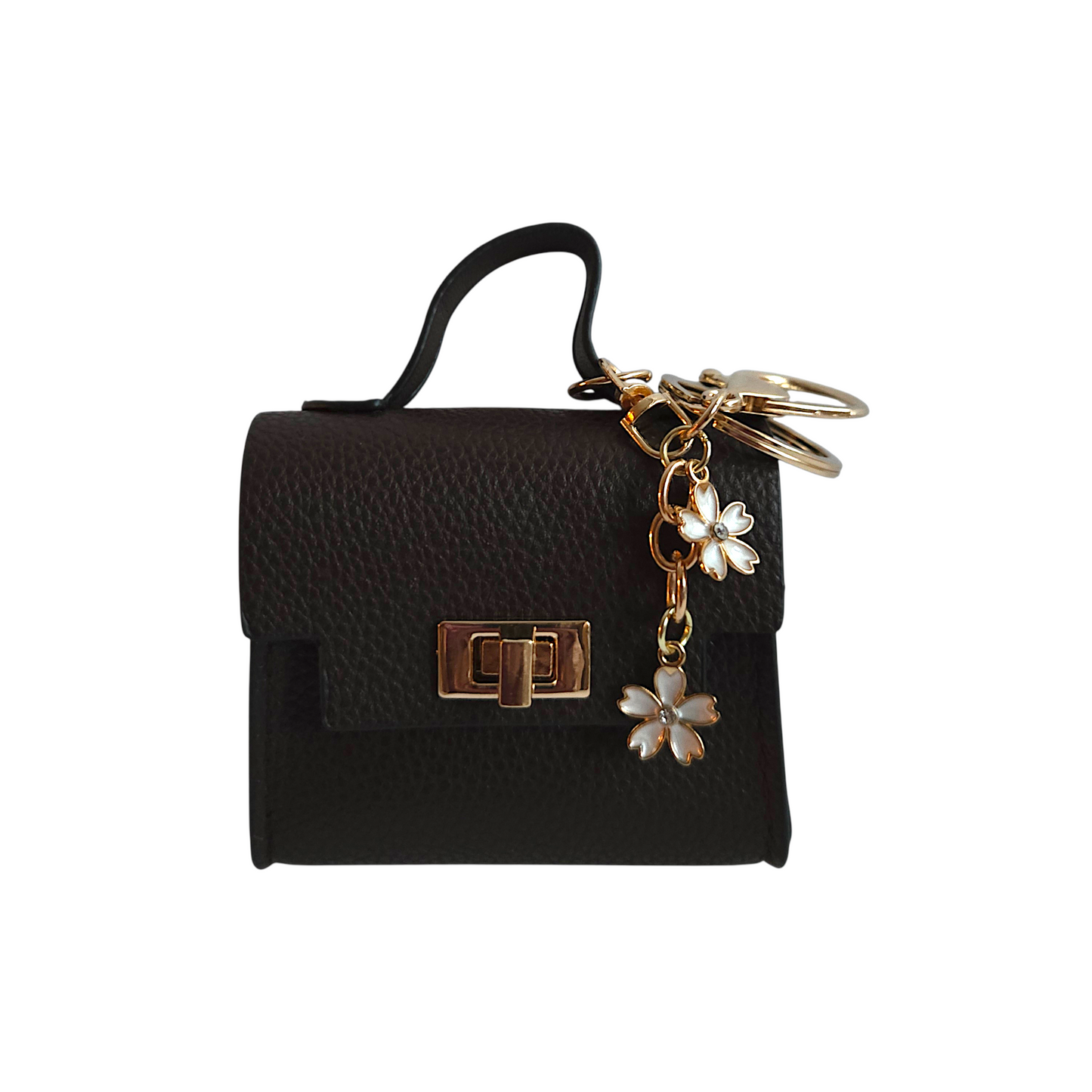 Sophisticated Mini Handbag Keychain with Charms