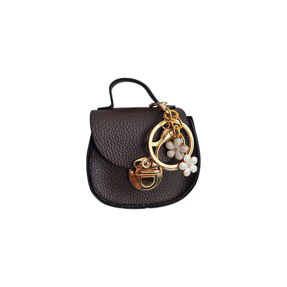 Mini Saddle Bag Keychains Purse with Charms