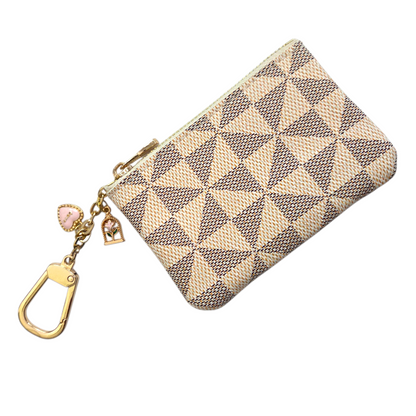 Geometric Pattern Keychain Coin Purse with or without Charms