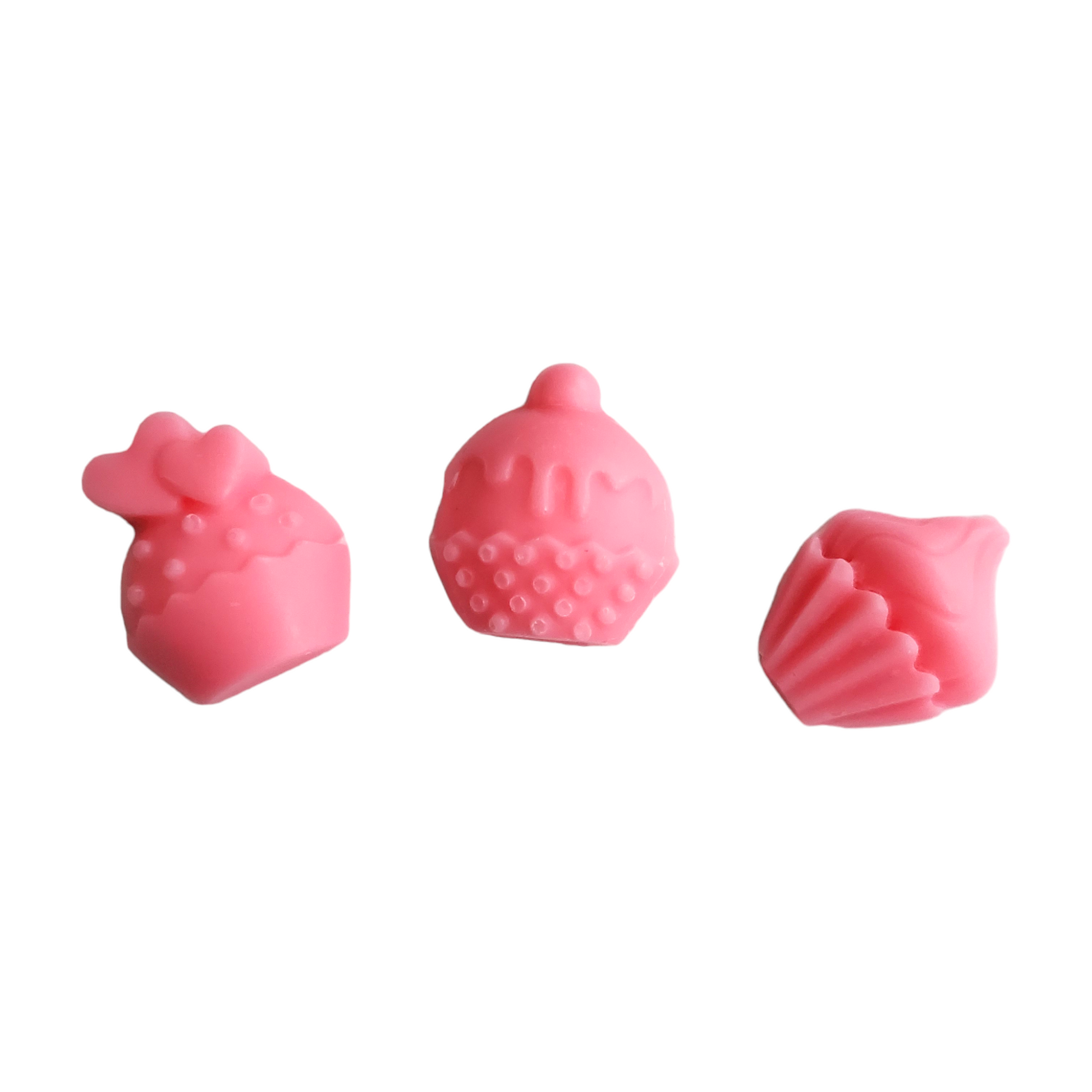 Three  Pink Cupcake Soy Wax Melts 