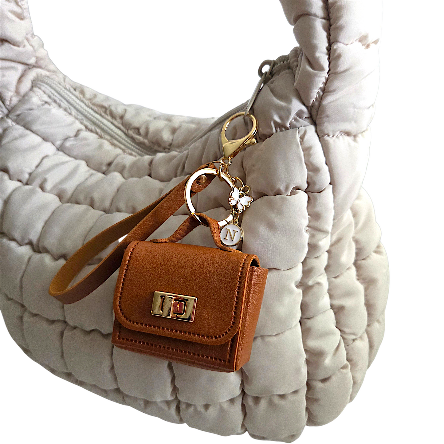 Mini Mini Keychain Purse with Letter Charms