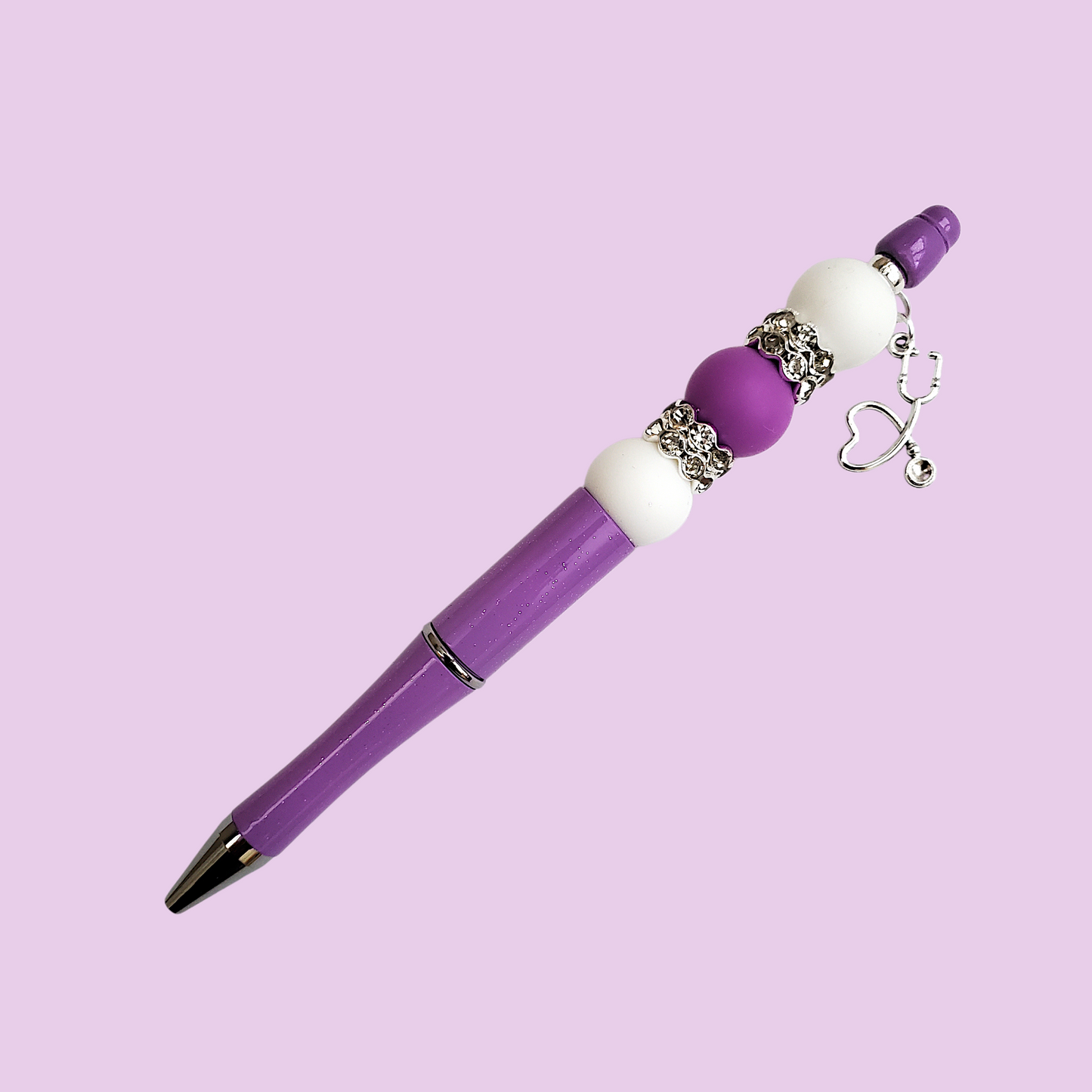 Beaded Stethoscope Charm Pen